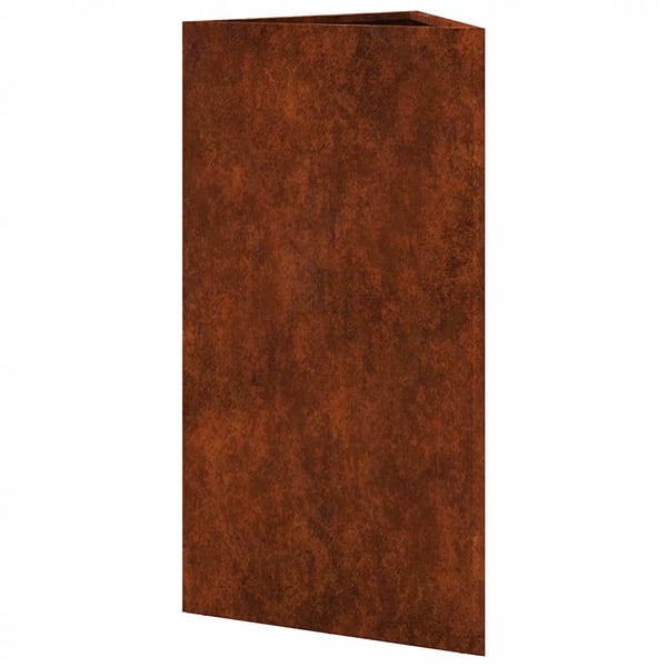 vidaXL Plantekasser 2 stk trekantet 40x40x75 cm oksidert stål