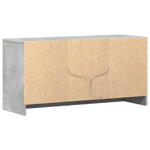 vidaXL TV-benk med LED betonggrå 100x34x50 cm konstruert tre