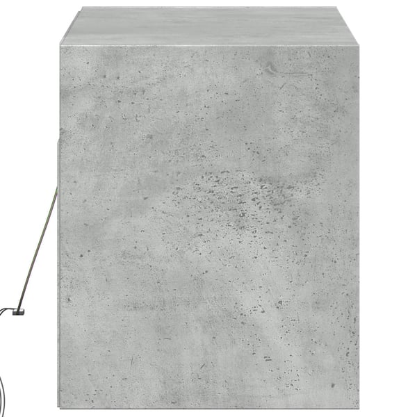 vidaXL TV-seinäkaappi LED-valoilla betoninharmaa 100x31x35 cm