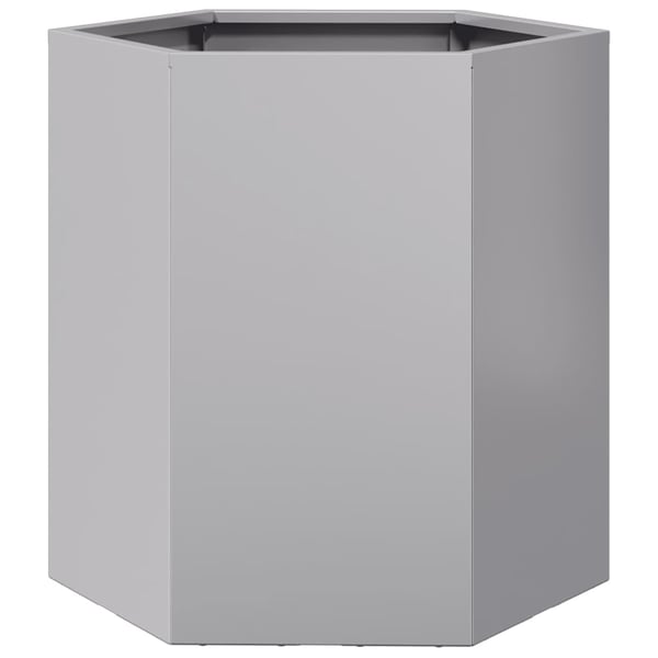 vidaXL Plantekasser 2 stk sekskantet 46x40x45 cm galvanisert stål