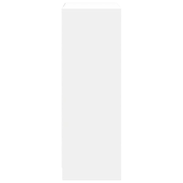 vidaXL Skjenk med LED hvit 72x34x100 cm konstruert tre