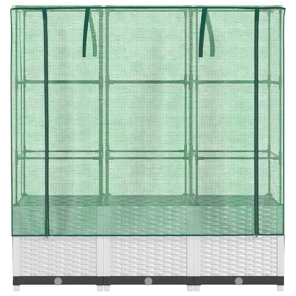 vidaXL Høyseng med drivhustrekk rottingutseende 120x40x138 cm