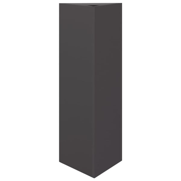 vidaXL Plantekasser 2 stk svart trekantet 30x26x75 cm stål