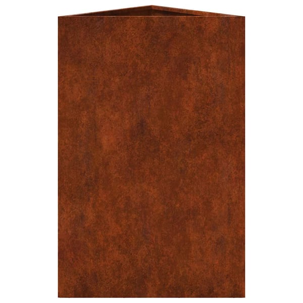 vidaXL hageplanter 2 stk trekantede 50x43x75 cm oksidert stål