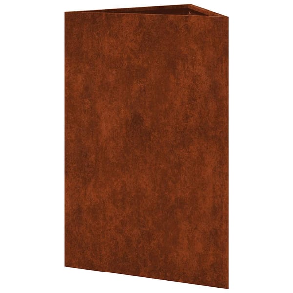vidaXL hageplanter 2 stk trekantede 50x43x75 cm oksidert stål