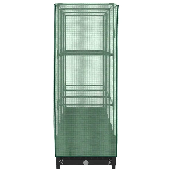 vidaXL Høybed med drivhustrekk rottinglook 120x40x123 cm