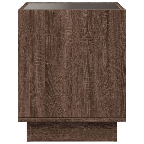 vidaXL Salongbord med Infinity LED brun eik 50x50x50 cm