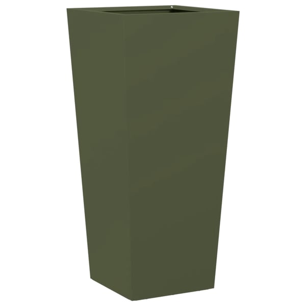vidaXL Plantekasser 2 stk olivengrønn 35x35x75 cm stål