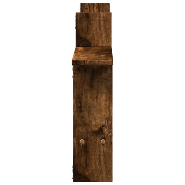 vidaXL Vegghyller 2 stk røkt eik 50x12x50 cm konstruert tre