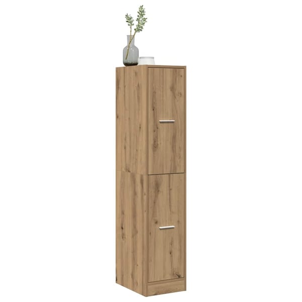 vidaXL Apotekerskap håndlaget eik 30x41x144,5 cm konstruert tre