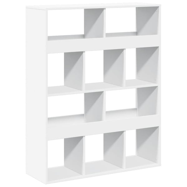 vidaXL Romdeler hvit 100x33x125,5 cm konstruert tre