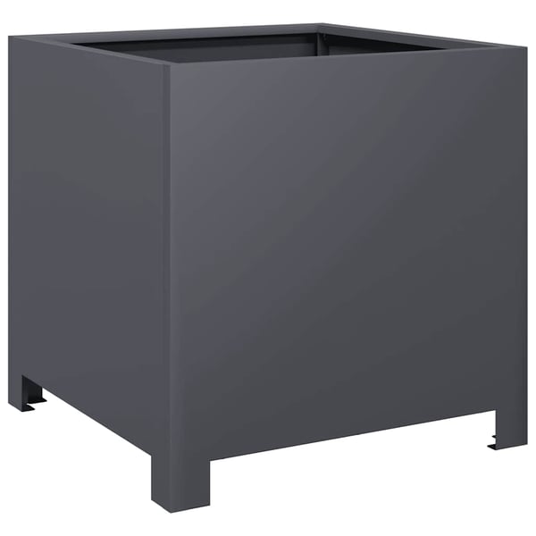 vidaXL Plantekasse antrasitt 40x40x40 cm stål