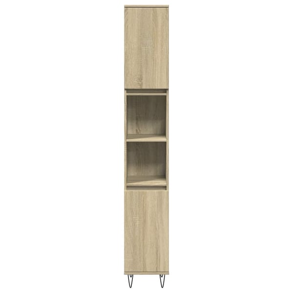 vidaXL Baderomsskap sonoma eik 30x30x190 cm konstruert tre