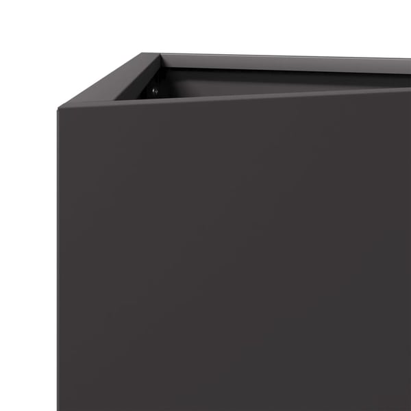 vidaXL Plantekasse svart trekantet 50x43x75 cm stål