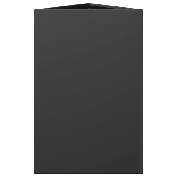 vidaXL Plantekasse svart trekantet 50x43x75 cm stål