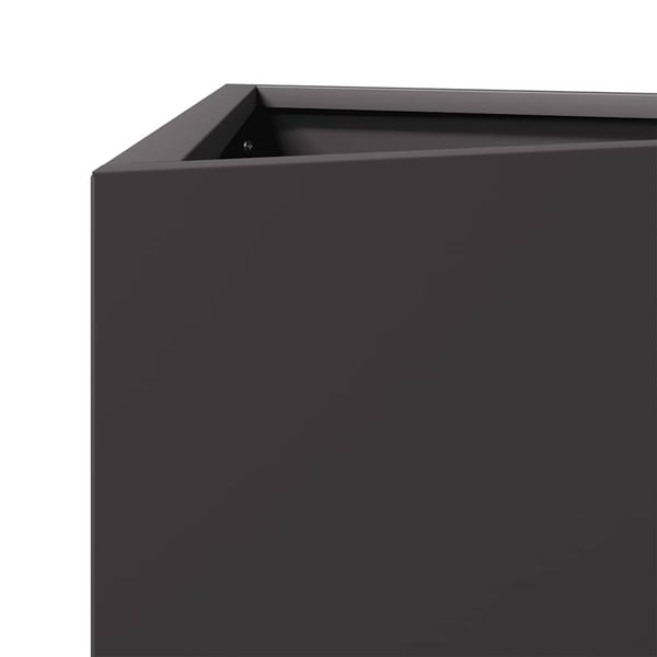 vidaXL Plantekasse svart trekantet 50x43x75 cm stål