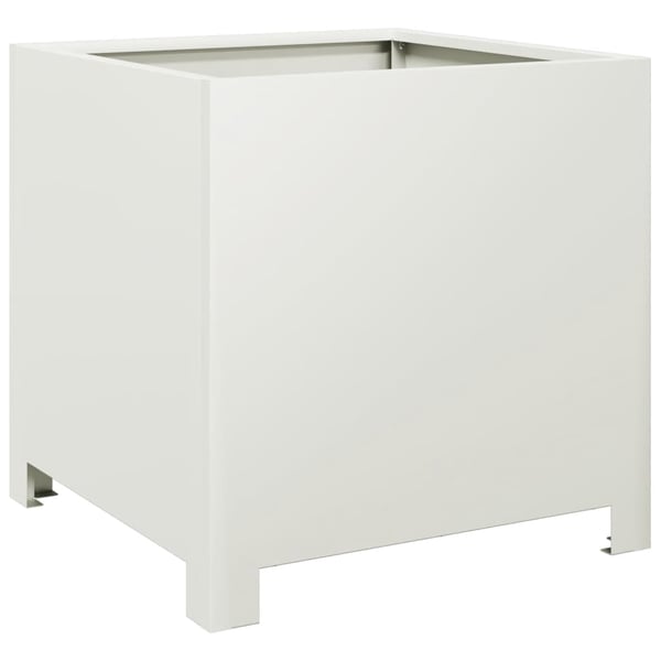 vidaXL Plantekasser hvit 40x40x40 cm stål