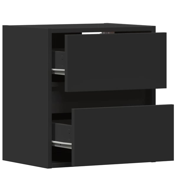 vidaXL TV-seinäkaapit LED-valoilla 2 kpl musta 41x31x45 cm