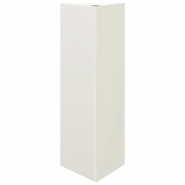 vidaXL Plantekasse hvit trekantet 30x26x75 cm stål