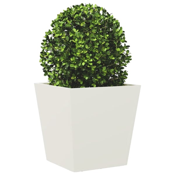 vidaXL Plantekasser 2 stk hvit 40x40x40 cm stål