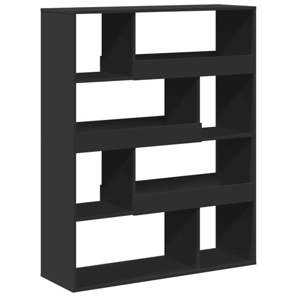 vidaXL Bokhylle svart 100x33x125,5 cm konstruert tre