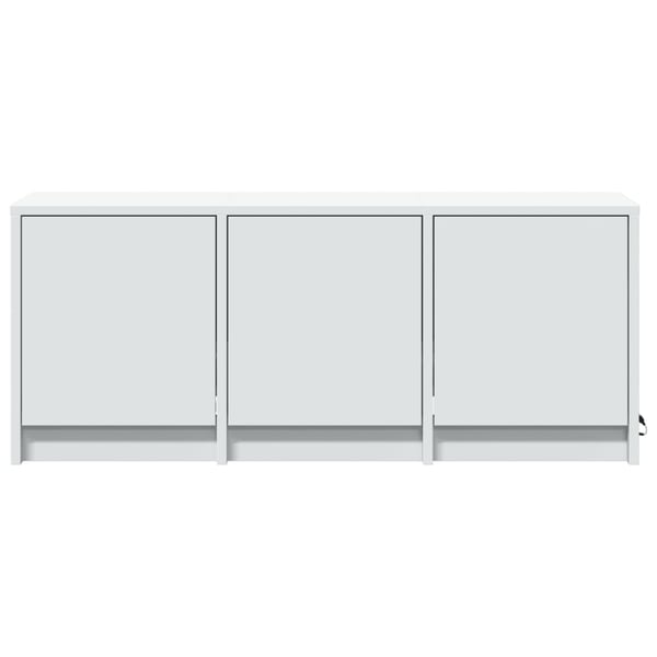 vidaXL TV-benk med LED hvit 97x34x40 cm konstruert tre