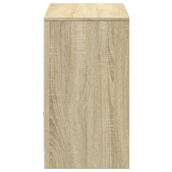 vidaXL TV-benk med LED sonoma eik 91x34x61 cm konstruert tre