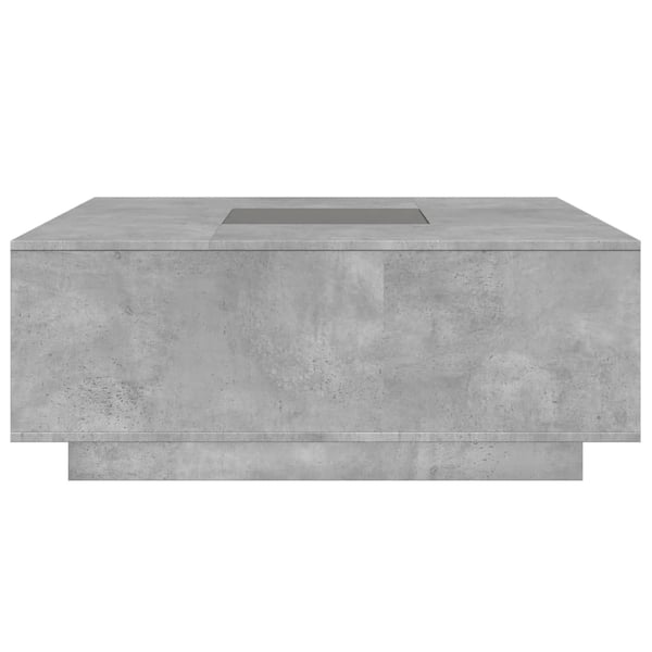 vidaXL sohvapöytä Infinity LED-valoilla betonin harmaa 100x100x40 cm