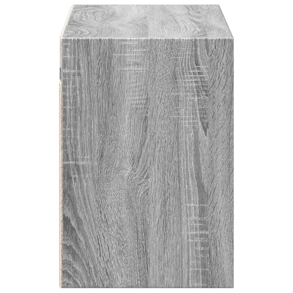vidaXL Vegghengt TV-benk med LED grå sonoma 100x31x45 cm