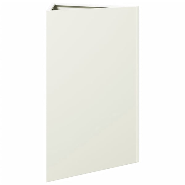 vidaXL Plantekasser 2 stk hvit trekantet 50x43x75 cm stål