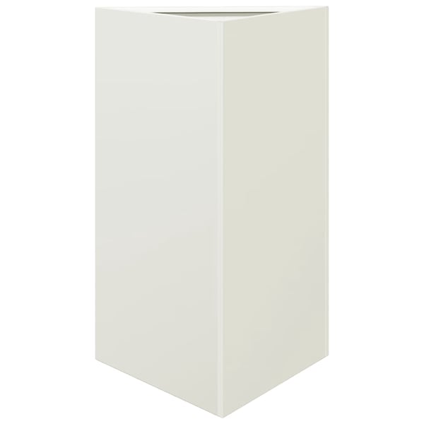 vidaXL Plantekasser 2 stk hvit trekantet 50x43x75 cm stål