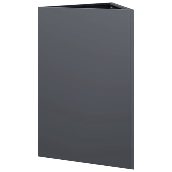 vidaXL Plantekasser 2 stk antrasitt trekantet 50x43x75 cm stål