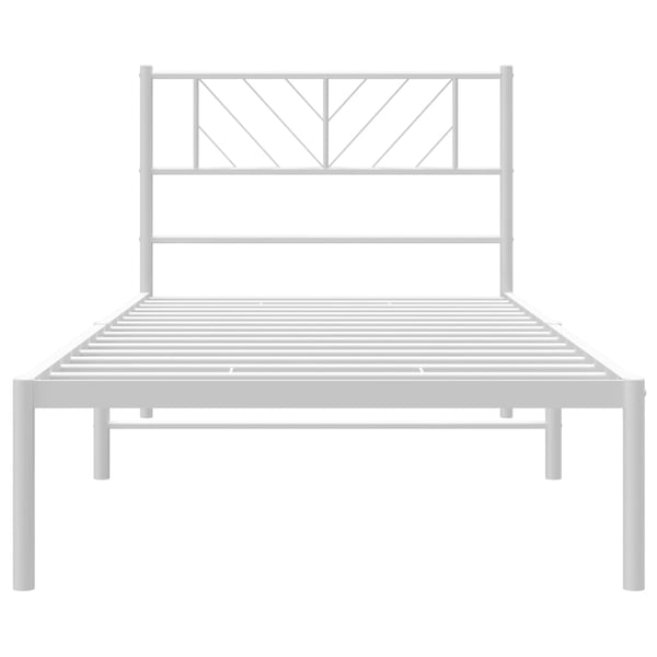 vidaXL sengeramme uden madras med hovedgærde 75x190 cm hvid