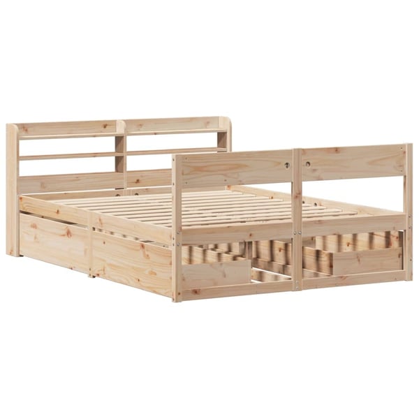 vidaXL Sengeramme uten madrass 160x200 cm heltre furu