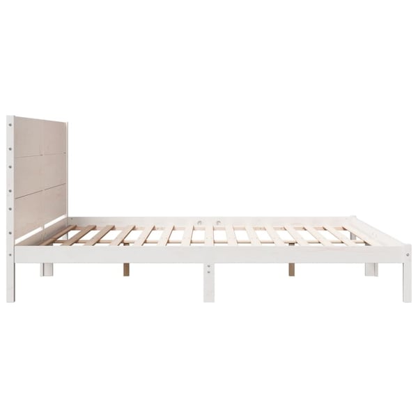 vidaXL Ekstra lang sengeramme uten madrass hvit 200x210 cm heltre