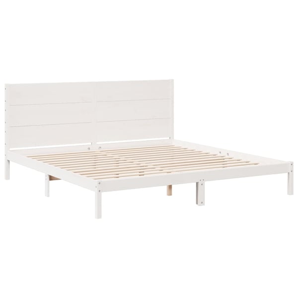 vidaXL Ekstra lang sengeramme uten madrass hvit 200x210 cm heltre