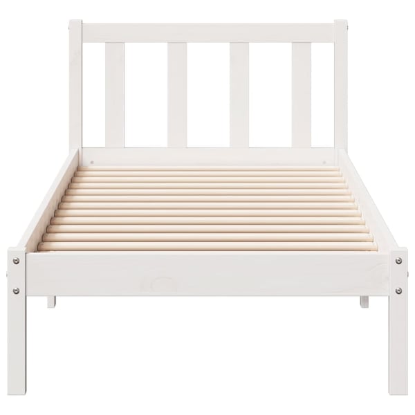 vidaXL Ekstra lang sengeramme uten madrass hvit 100x220 cm heltre furu