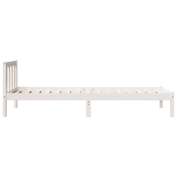 vidaXL Ekstra lang sengeramme uten madrass hvit 90x220 cm heltre furu
