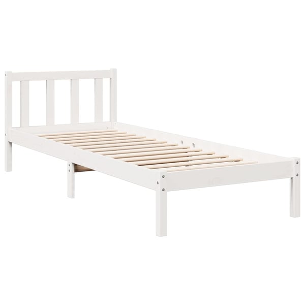 vidaXL Ekstra lang sengeramme uten madrass hvit 90x220 cm heltre furu