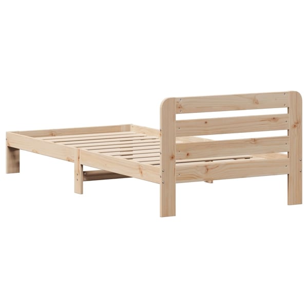 vidaXL Sängynrunko ilman patjaa 90x200 cm täysi mänty