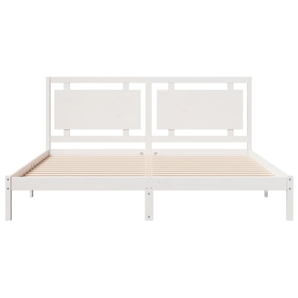 vidaXL Ekstra lang sengeramme uten madrass hvit 200x210 cm heltre