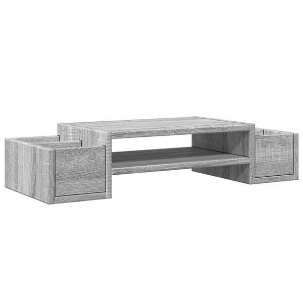 vidaXL Skjermhylle oppbevaring grå sonoma 70x27x15 cm konstruert tre