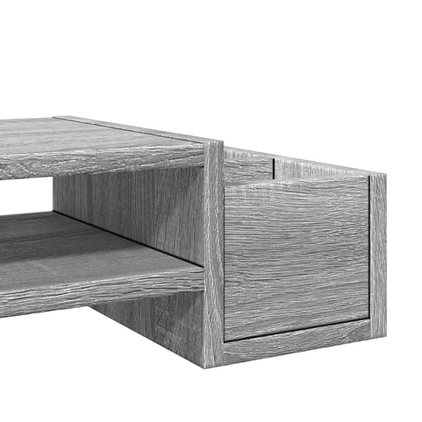 vidaXL Skjermhylle oppbevaring grå sonoma 70x27x15 cm konstruert tre