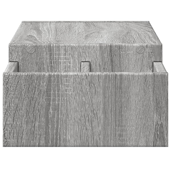 vidaXL Skjermhylle oppbevaring grå sonoma 70x27x15 cm konstruert tre