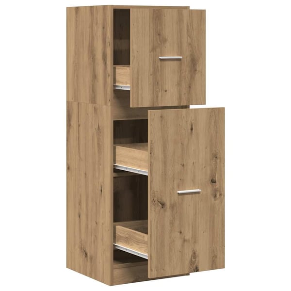 vidaXL Apotekskap artisan eik 40x41x118 cm konstruert tre