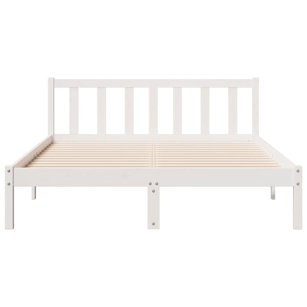 vidaXL Ekstra lang sengeramme uten madrass hvit 140x220 cm heltre furu