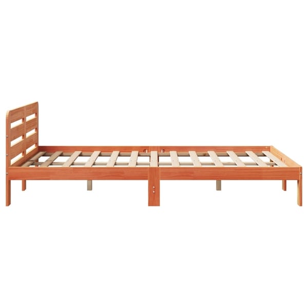 vidaXL Sengeramme uten madrass brun 150x200 cm heltre furu