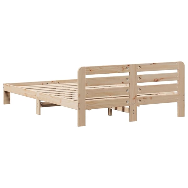 vidaXL Sengeramme uten madrass hvit 135x190 cm heltre furu