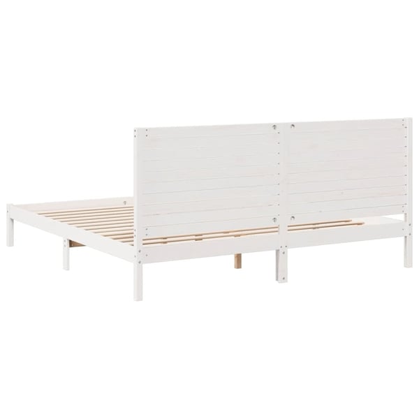 vidaXL Ekstra lang sengeramme uten madrass hvit 200x210 cm heltre