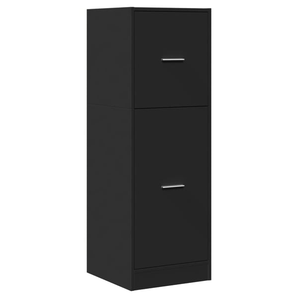 vidaXL Apotekskap svart 40x41x118 cm konstruert tre
